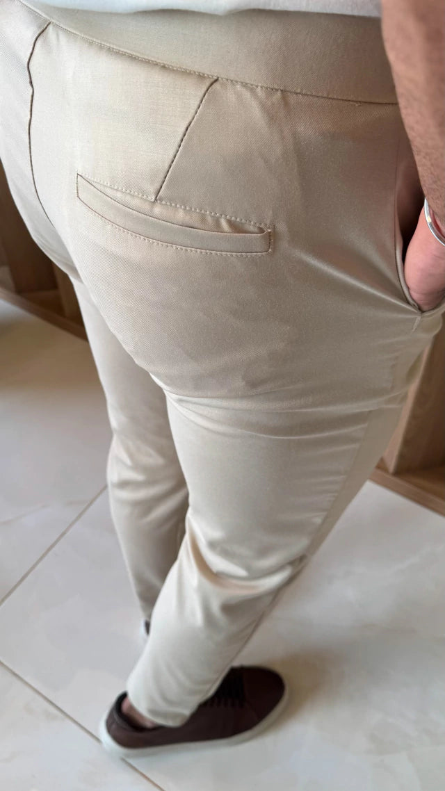 CALÇA ALFAIATARIA MÔNACO REGULÁVEL - BEGE