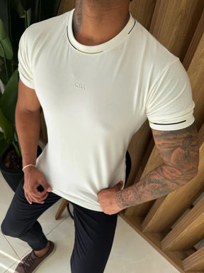 CAMISETA BOSS DETALHES EM NUDE - TOTAL WHITE