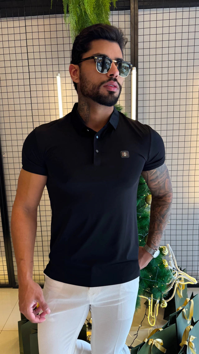 GOLA POLO BOSS PREMIUM - PRETA