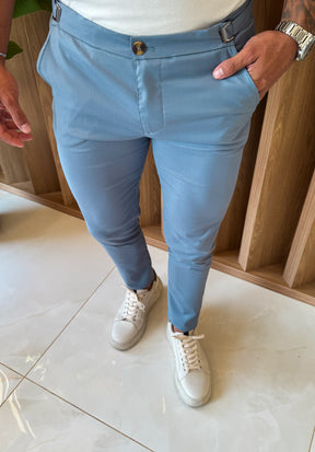 CALÇA ALFAIATARIA MONÂCO REGULÁVEL - AZUL CLARO