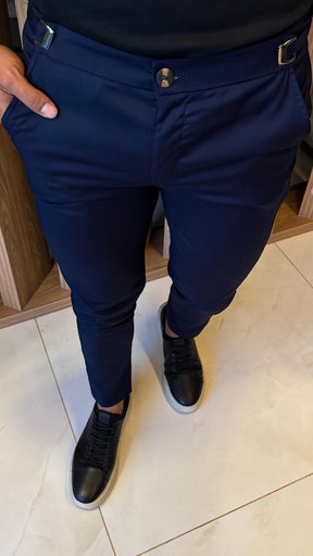 CALÇA ALFAIATARIA MÔNACO REGULÁVEL - AZUL MARINHO