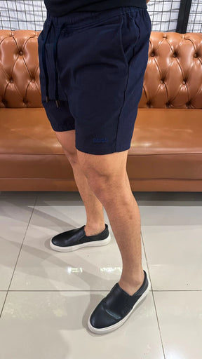 BERMUDA LINHO HUGO BOSS PREMIUM - AZUL MARINHO