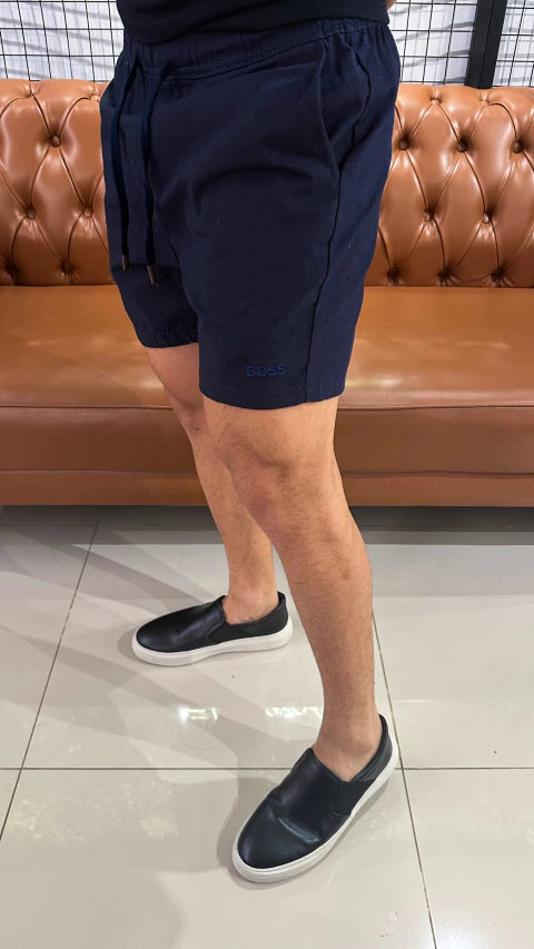 BERMUDA LINHO HUGO BOSS PREMIUM - AZUL MARINHO