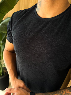 CAMISETA GUCCI PREMIUM DETALHES 3D - PRETA