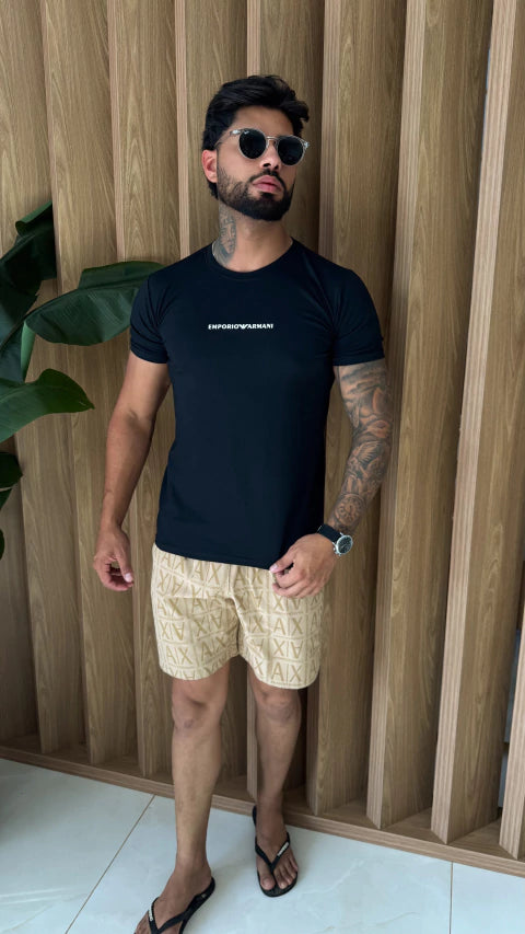 CAMISETA EMPORIO ARMANI CENTRAL - PRETA