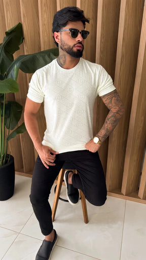 CAMISETA GUCCI PREMIUM DETALHES 3D - OFF WHITE