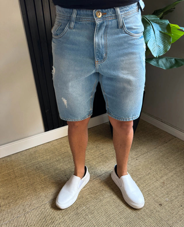 BERMUDA JEANS CALVIN KLEIN - AZUL CLARO